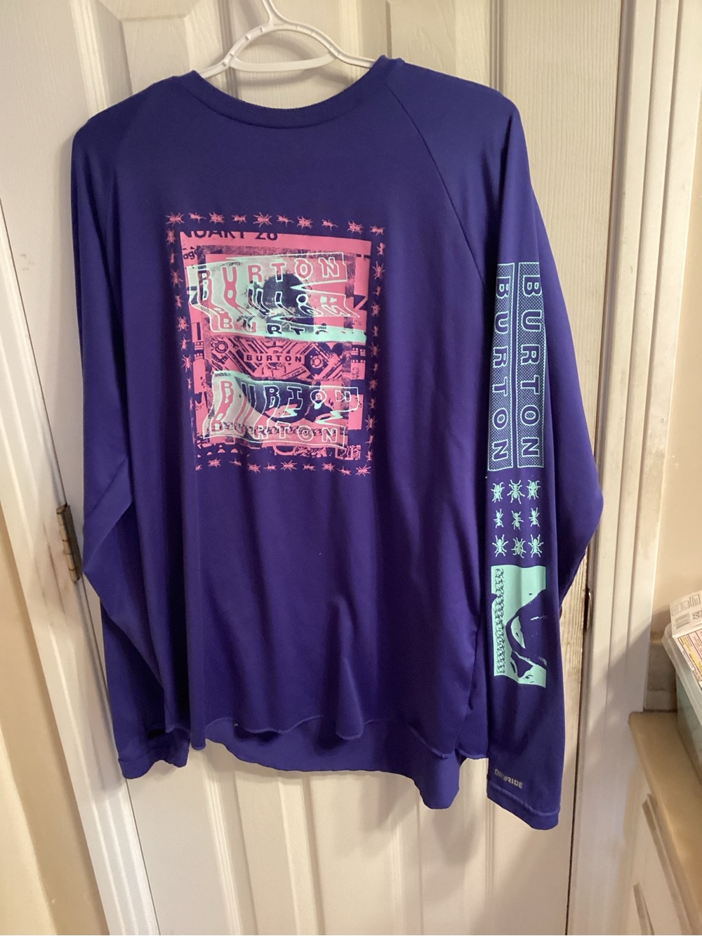 Burton Purple Long Sleeve Graphic Tee with Mint & Pink Accents
